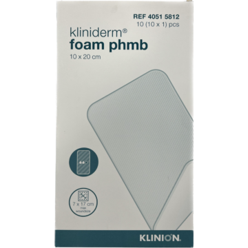 Kliniderm foam phmb 10 cm x 20 cm