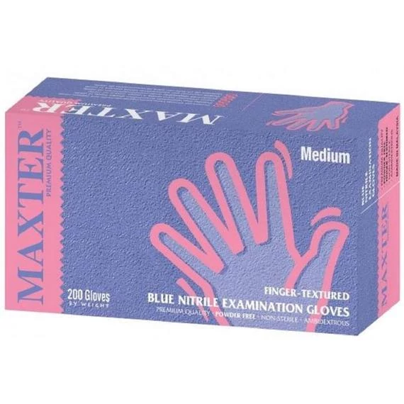 MAXTER Nitril Kék Púdermentes Vizsgálókesztyű 200db